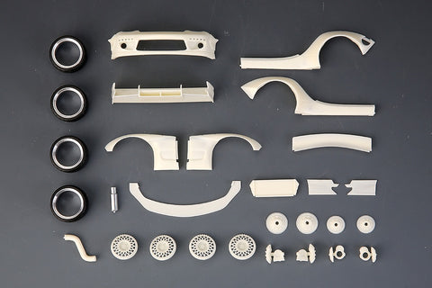 Hobby Design HD03-0512 1/24 RB Mazda RX-7 Wide Body Kit (for Tamiya RX-7 Kit 24116) (Resin + Photo-etched parts + Metal parts + Decals)