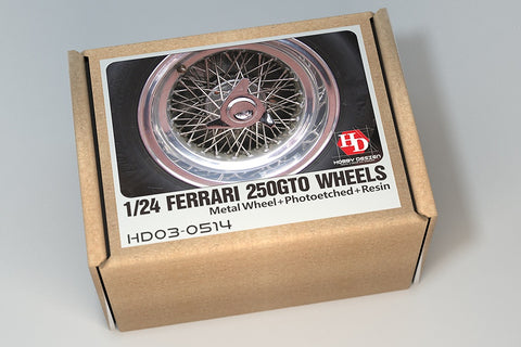 Hobby Design HD03-0514 1/24 Ferrari 250 GTO Wheels (for Fujimi) (Photo-etched parts + Resin + Metal wheels)