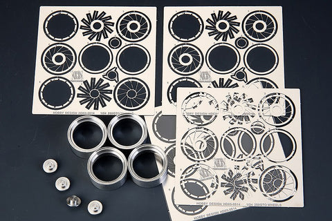 Hobby Design HD03-0514 1/24 Ferrari 250 GTO Wheels (for Fujimi) (Photo-etched parts + Resin + Metal wheels)
