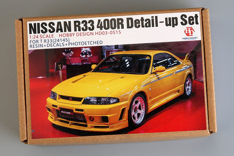 Hobby Design HD03-0515 1/24 Nissan R33 400R Detail-Up Set (for Tamiya 24145) (Resin + Photo-etched parts + Decals + Metal parts)