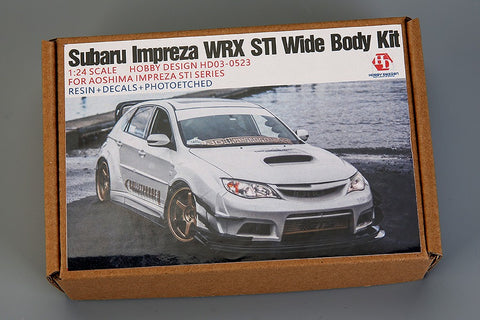 Hobby Design HD03-0523 1/24 Subaru Impreza WRX STI Wide Body Kit (for Aoshima) (Resin + Metal Wheels + Photo-etched Parts + Decals + Metal Logos + Metal Parts)