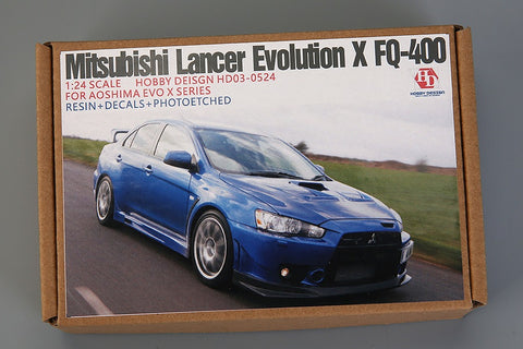 Hobby Design HD03-0524 1/24 Mitsubishi Lancer Evolution X FQ-400 (for Aoshima) (Resin + Photo-etched parts + Decals + Metal logo)