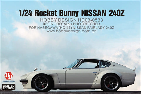 Hobby Design HD03-0533 1/24 RB Nissan 240Z Wide Body Kit (for Hasegawa HC-17) (Resin + Metal Wheels + Photo-etched Parts + Decals)