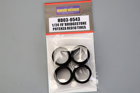 Hobby Design HD03-0543 1/24 19-inch Bridgestone Potenza RE010 Tire