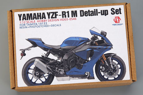 Hobby Design HD03-0546 1/12 Yamaha YZF-R1 M Detail-Up Set (for Tamiya) 14133 (Resin + Photo-etched parts + Decals + Metal logos + Metal parts)