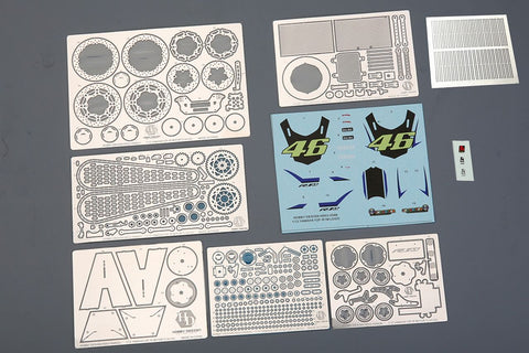 Hobby Design HD03-0546 1/12 Yamaha YZF-R1 M Detail-Up Set (for Tamiya) 14133 (Resin + Photo-etched parts + Decals + Metal logos + Metal parts)