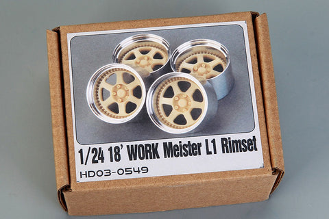 Hobby Design HD03-0549 1/24 18-inch Work Meister L1 Wheel Set (Resin & Metal)