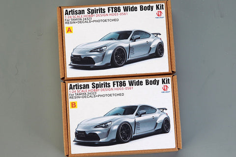 Hobby Design HD03-0561 1/24 Artisan Spirits FT86 Wide Body Kit (for Tamiya 24323) (Resin + Photo-etched parts + Decals + Metal parts)