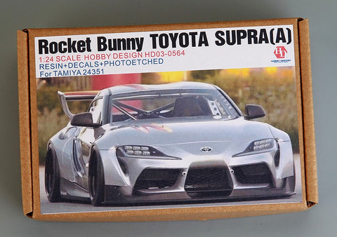 Hobby Design HD03-0564 1/24 Rocket Bunny Toyota Supra (A) (for Tamiya 24351) (Resin + Photo-etched parts + Decals + Metal parts + Metal wheels + Metal logo)