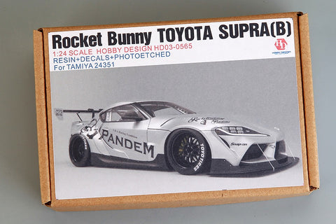 Hobby Design HD03-0565 1/24 Rocket Bunny Toyota Supra (B) (for Tamiya 24351) (Resin + Photo-etched parts + Decals + Metal parts + Metal wheels + Metal logo)