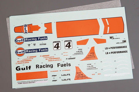 Hobby Design HD03-0571 1/24 LB-Works Aventador 2.0 (Gulf) Full Detail Kit (Resin + Photo-etched parts + Decals + Metal wheels + Metal parts + Metal logo)