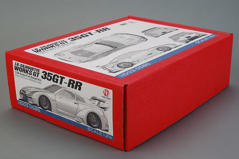 Hobby Design HD03-0585 1/24 LB-Silhouette Works GT 35GT-RR Transkit (Resin + Photo-etched parts + Decals + Metal wheels + Metal parts + Metal logo)