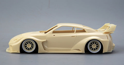 Hobby Design HD03-0585 1/24 LB-Silhouette Works GT 35GT-RR Transkit (Resin + Photo-etched parts + Decals + Metal wheels + Metal parts + Metal logo)