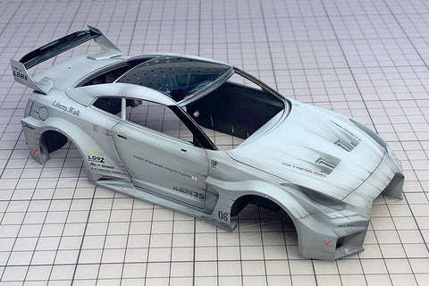 Hobby Design HD03-0590 1/24 LB-Silhouette Works GT 35GT-RR (Combat Style) Transkit (Resin + Photo-etched parts + Decals + Metal wheels + Metal parts + Metal logo)