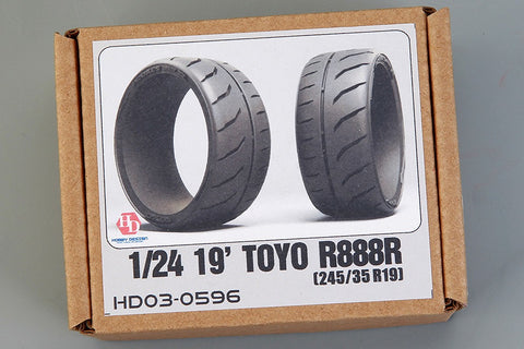 Hobby Design HD03-0596 1/24 19-inch Toyo R888R (245/35 R19) Tire