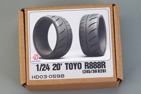 Hobby Design HD03-0598 1/24 20-inch Toyo R888R (245/30 R20) Tire