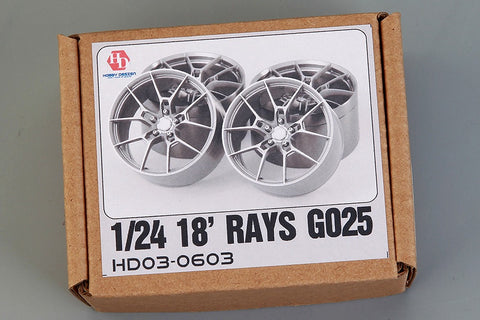 Hobby Design HD03-0603 1/24 18-inch Rays G025 Wheels (Resin + Metal Wheels)