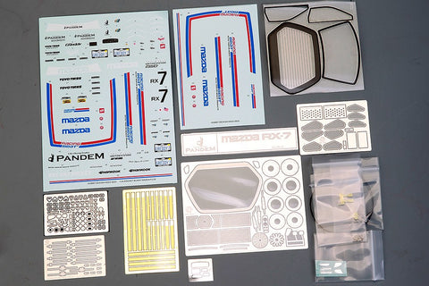 Hobby Design HD03-0620 1/24 Rocket Bunny Mazda RX-7 (FC3S) Full Detail Kit (Resin + Photo-etched parts + Decals + Metal wheels + Metal parts + Metal logo)