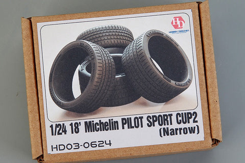 Hobby Design HD03-0624 1/24 18-inch Michelin Pilot Sport Cup 2 Tire (Narrow)