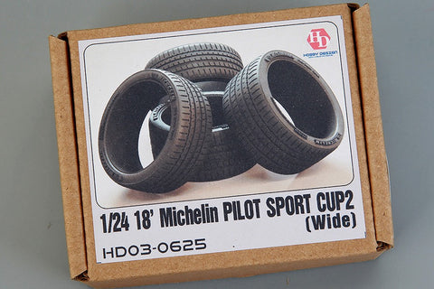Hobby Design HD03-0625 1/24 18-inch Michelin Pilot Sport Cup 2 Tires (Wide)