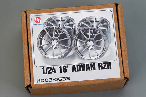Hobby Design HD03-0633 1/24 18-inch Advan RZII Wheels