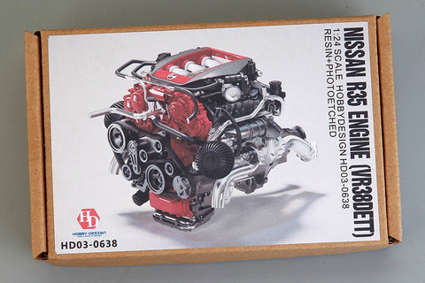 Hobby Design HD03-0638 1/24 Nissan R35 Engine (VR38DETT) Detail Set