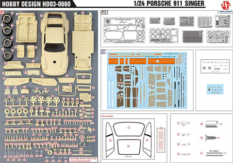 Hobby Design HD03-0660 1/24 Porsche 911 Singer Full Detail Kit