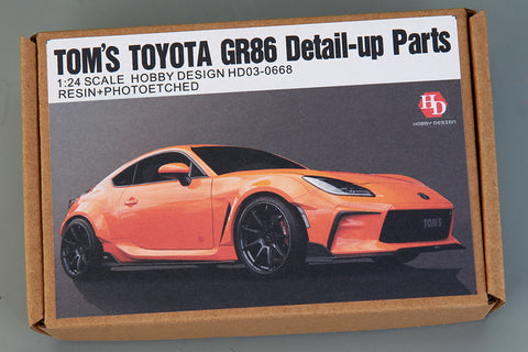 Hobby Design HD03-0668 1/24 TOM'S Toyota GR86 Detail-Up Parts (for Tamiya 24361) (Photo-etched + Resin)