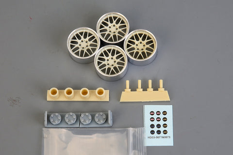 Hobby Design HD03-0671 1/24 18-inch BBS RG-R Wheel Set (Resin + Metal + Decals)