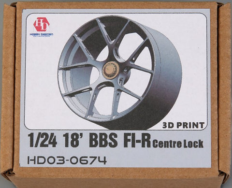 Hobby Design HD03-0674 1/24 18" BBS F1-R Center-Lock Wheels (3D Printed) (Resin + Decals)