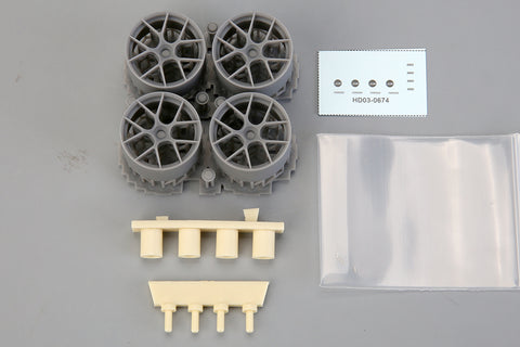 Hobby Design HD03-0674 1/24 18" BBS F1-R Center-Lock Wheels (3D Printed) (Resin + Decals)