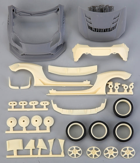 Hobby Design HD03-0676 1/24 VARIS GR86 Wide Body Detail-Up Parts for Tamiya (24361) (Resin + PE + Metal Parts + Decals)