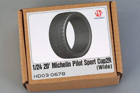 Hobby Design HD03-0678 1/24 20-inch Michelin Pilot Sport Cup 2 R tires (wide)