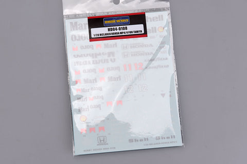 Hobby Design HD04-0108 1/20 McLaren Honda MP4/4 Decals (for Tamiya) (Decals + Photo-etched Parts)
