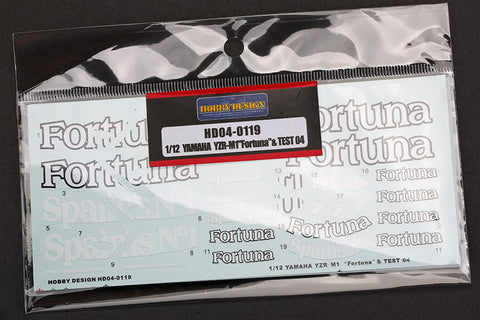 Hobby Design HD04-0119 1/12 Yamaha YZR-M1 "Fortuna" & "Test" '04 Decals