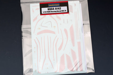 Hobby Design HD04-0142 1/24 FXXK Racing Decal No. 75 Logo Decal