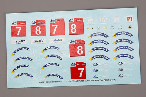 Hobby Design HD04-0167 1/24 Toyota TS050 Supplement Decals (for Tamiya 24349)
