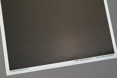 Hobby Design HD04-0174 1/20 Carbon Pattern Decal (M) - A (Plain Weave)