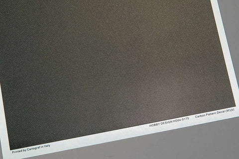 Hobby Design HD04-0175 1/20 Carbon Pattern Decal (M) - B (Twill Weave)