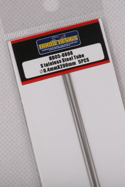 Hobby Design HD05-0008 Stainless steel tube 0.4mm x 200mm