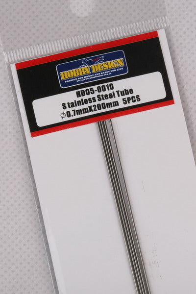 Hobby Design HD05-0010 Stainless steel tube 0.7mm x 200mm