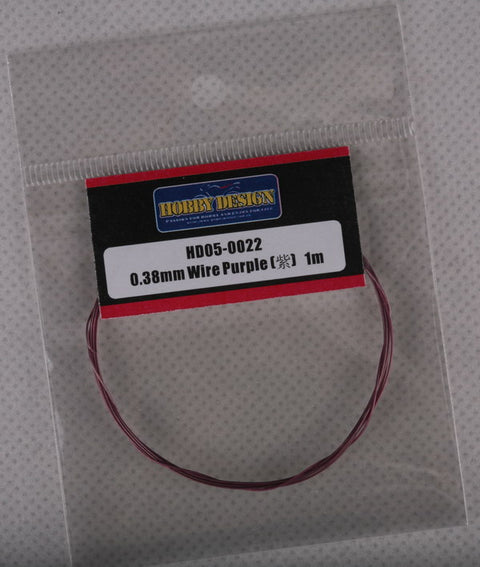 Hobby Design HD05-0022 0.38mm Wire (Purple) 1m