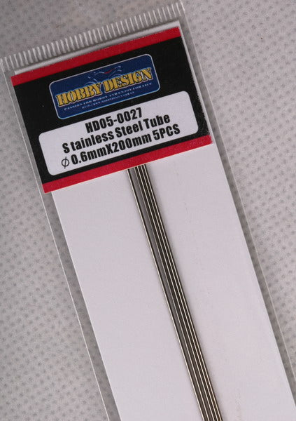 Hobby Design HD05-0027 Stainless steel tube 0.6mm x 200mm