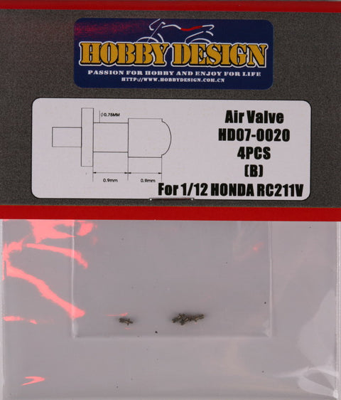Hobby Design HD07-0020 1/12 Tire Air Valve for Honda RC211V (B)