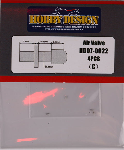 Hobby Design HD07-0022 1/24 Automotive Tire Air Valve ©