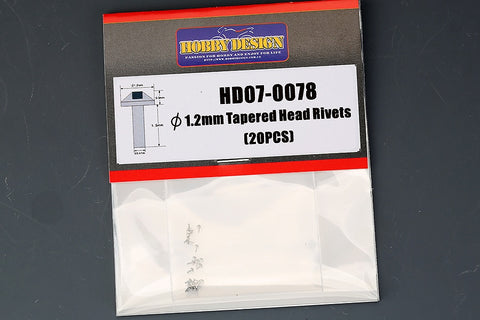 Hobby Design HD07-0078 1.2mm Tapered-head rivet