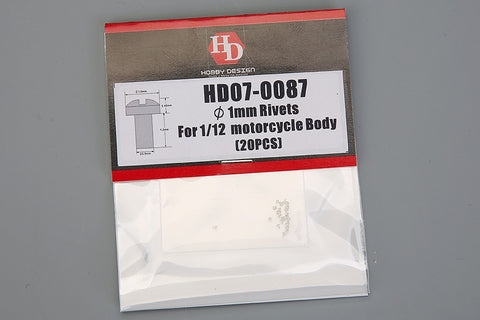 Hobby Design HD07-0087 1/12 1mm Motorcycle Rivets