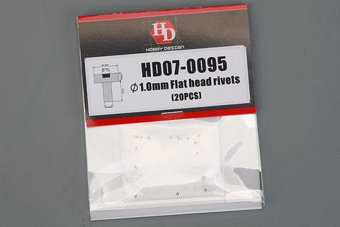 Hobby Design HD07-0095 1.0mm Flat-head rivet