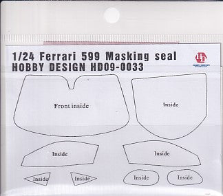 Hobby Design HD09-0033 1/24 Ferrari 599 Masking Stickers