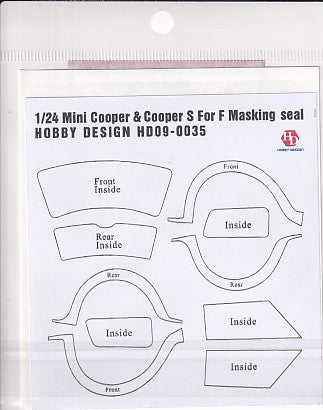 Hobby Design HD09-0035 1/24 Mini Cooper Cooper S (for Fujimi) Masking Stickers